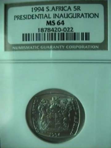 SUPER MS64 PRESIDENTIAL INAUGURATION 1994 R5 BY NGC @ R1 START