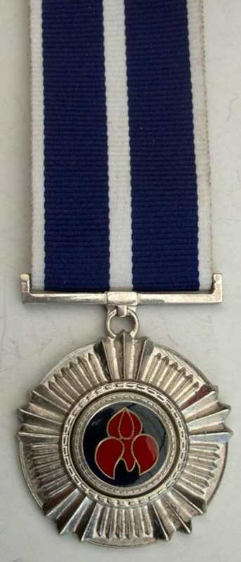 SADF SILVER PRO MERITO MEDAL (1975) - SUPERB CONDITION.