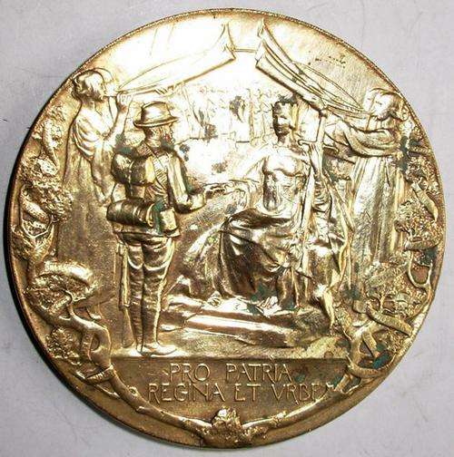 RARE BOER WAR 1901 CIV MEDAL - HEAVY, LARGE TABLE MEDALLION.