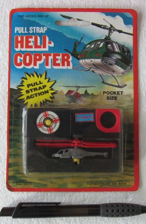 Pull strap helicopter