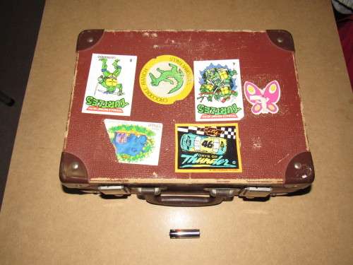 Vintage school suitcase with lots of extras