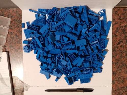 Lego Lot Blue Bricks