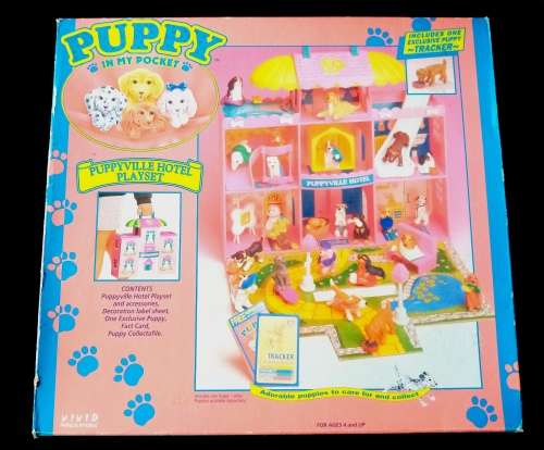 Vintage Puppy in my Pocket Hotel boxed