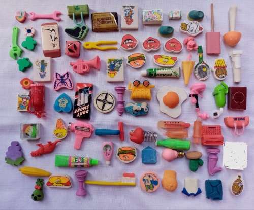 Big Vintage Eraser Lot
