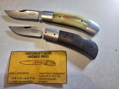 Jan Landman Namibia Handmade Pocket knives, Free Shipping!
