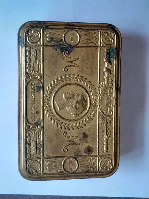 WW1 Art Deco  Christmas 1914 Princess Mary`s Brass Tin.