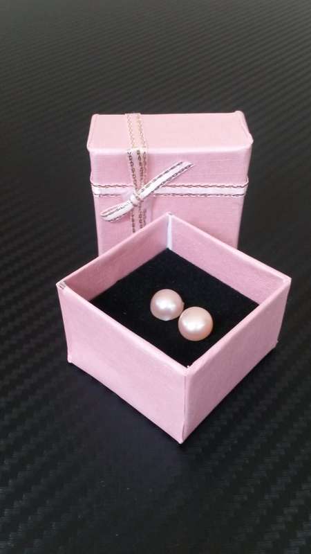 PINK-COLOR GENUINE FRESH WATER  PEARL EARRINGS!!!