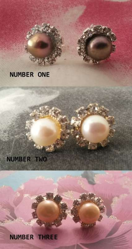 SIMILAR DESIGN TO THE ONES THE ROYALS WEAR. CHOOSE ONE PAIR OF GENUINE FRESH WATER PEARL EARRINGS!!!