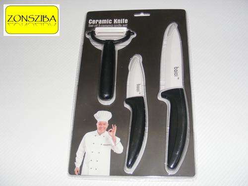 GOOD QUALITY CHEF 3-PIECE CERAMIC KNIFE SET!!!