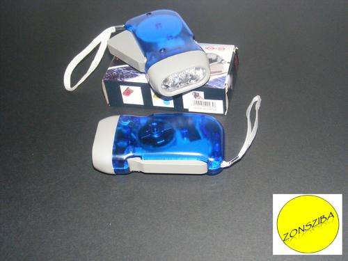 3 LED Dynamo Wind Up Flashlight Torch With Hand Press Crank!!!