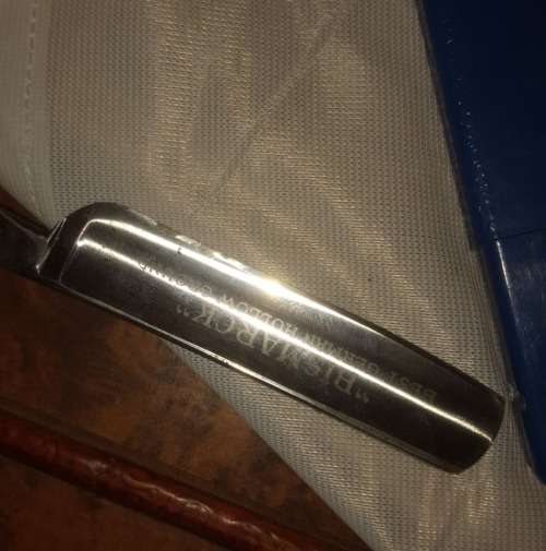Vintage barber knife bismark hollow ground made in germany