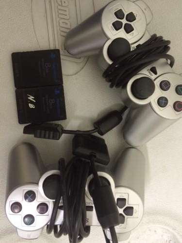 Playstation 2 2 Controllers and 2 8MB Memory cards