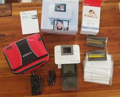 Canon Selphy CP1000 Printer, Case, Ink & Paper