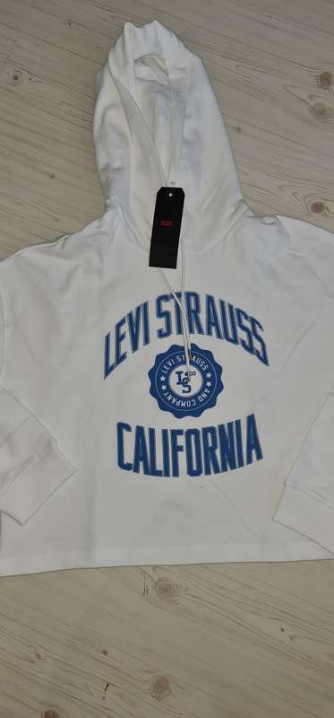 100% Original Levi`s Ladies Cropped Hoodie (White) Small - Brand new (Retail R799)