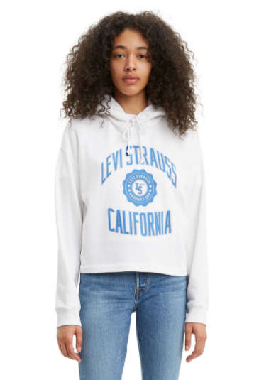 100% Original Levi`s Ladies Cropped Hoodie (White) Small - Brand new (Retail R799)