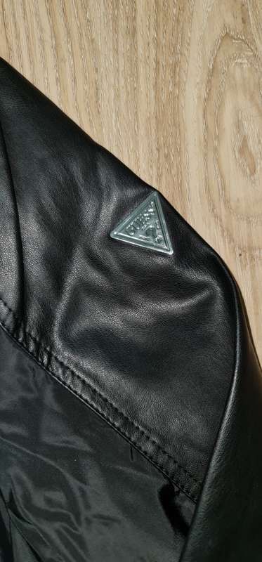 100% Original Guess Mens Faux Leather Biker Jacket - Medium (Retail R1999)