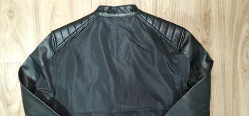 100% Original Guess Mens Faux Leather Biker Jacket - Medium (Retail R1999)