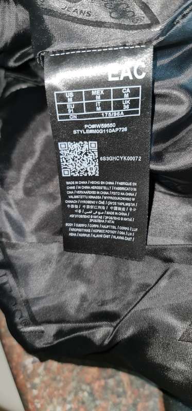 100% Original Guess Mens Faux Leather Biker Jacket - Medium (Retail R1999)
