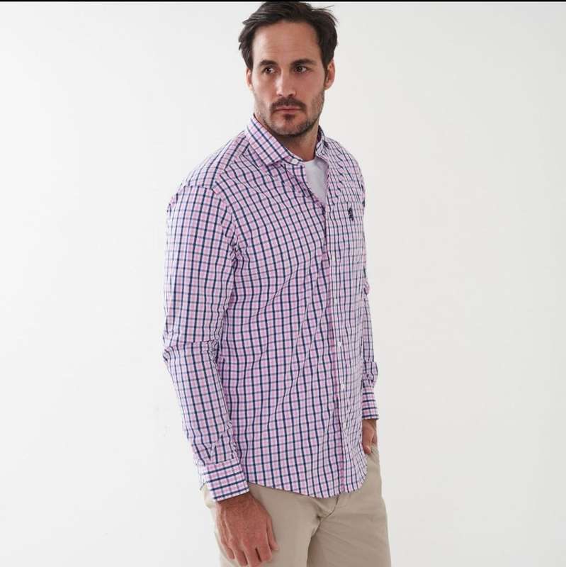 Original PRINGLE of Scotland Formal Shirt MSLS0190 - Large (Retail R1599) - Classic- 100% Cotton