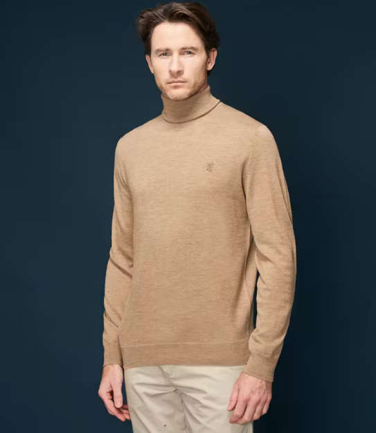 Original PRINGLE of Scotland Jersey MKNI1009 - Large (Retail R1899) Brown