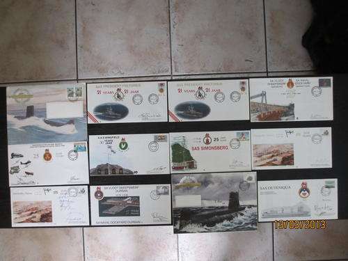 SA Navy, SADF, SA Army, SA Police covers - 25 items