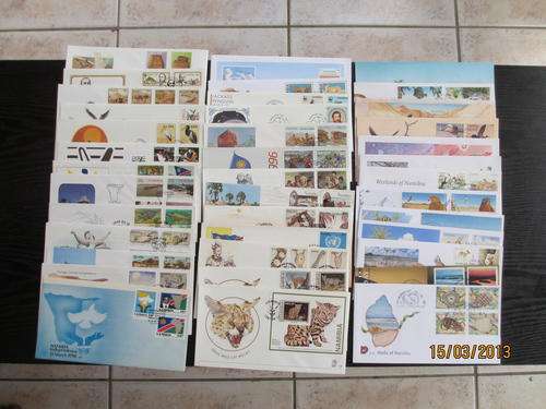 Namibia first day covers - 37 covers, no duplicates