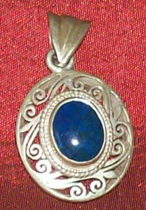 Real silver spiral pendant