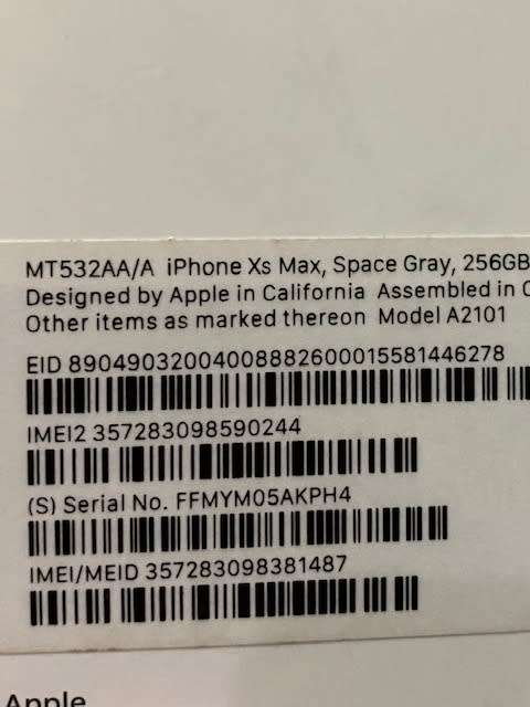 Iphone XS MAX 256GB SPACE GREY
