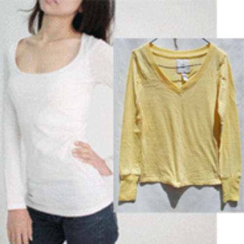 V Neck Bagic Long Sleeves Top
