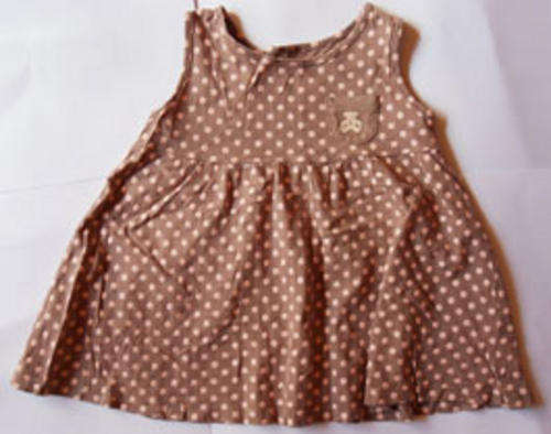 Light Chocolate Brown Dotted Dress Size for 5~6Y