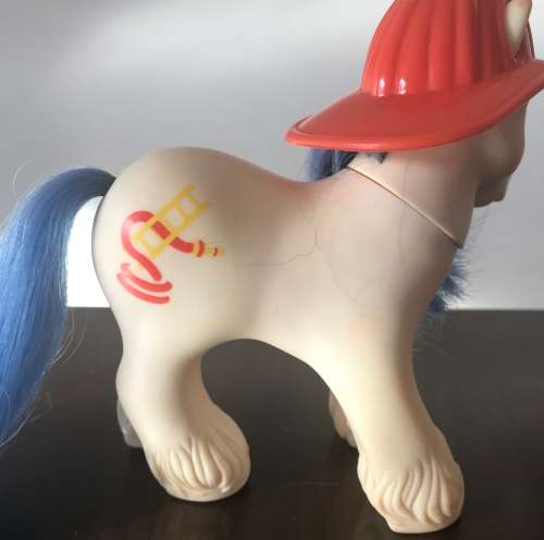 My Little Pony - Big Brother Chief (1987) with fireman's hat and racecar comb
