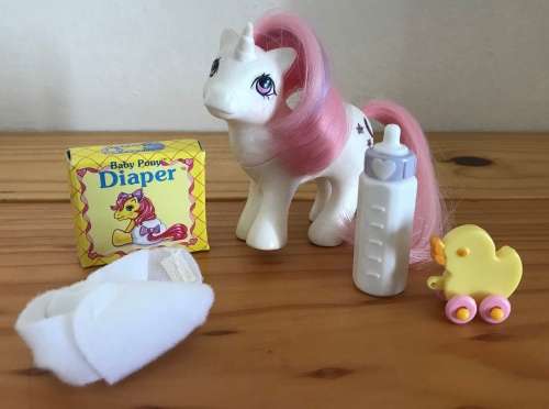 My Little Pony - Baby Play `n Care - Baby Moondancer with accessories (1984)