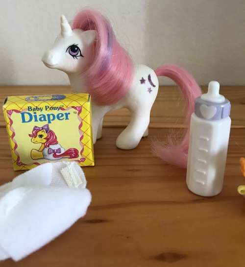 My Little Pony - Baby Play `n Care - Baby Moondancer with accessories (1984)