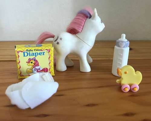 My Little Pony - Baby Play `n Care - Baby Moondancer with accessories (1984)