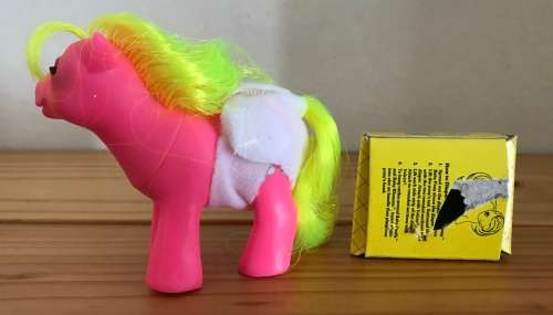 My Little Pony - Beddy Bye Eye Baby Ponies - Baby Shady with diaper and box (1985)
