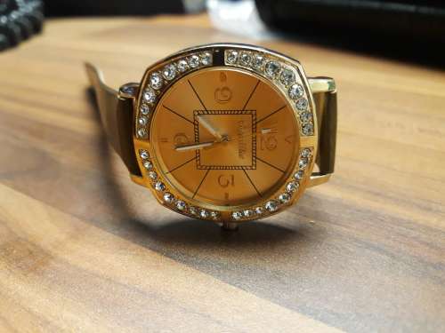 ROSE GOLD SQUARE FACE WOMENS WATCH (Brown)