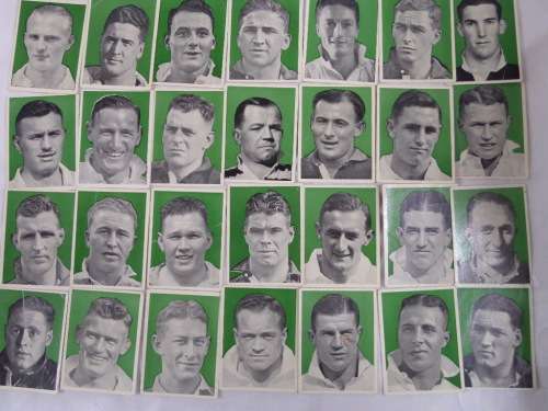 Rare 1938 British rugby tour of South Africa cigarette cards incomplete