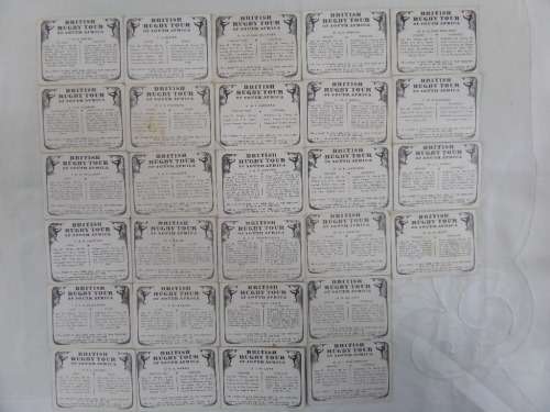 Rare 1938 British rugby tour of South Africa cigarette cards incomplete