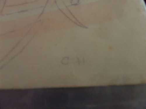 Cecil Higgs 1898-1986 preparation sketch  signed C.H ( Woman in chair)