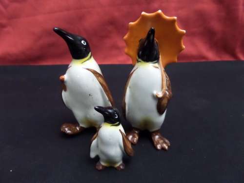Set of Three Bestwick England  Porcelain  Penguins