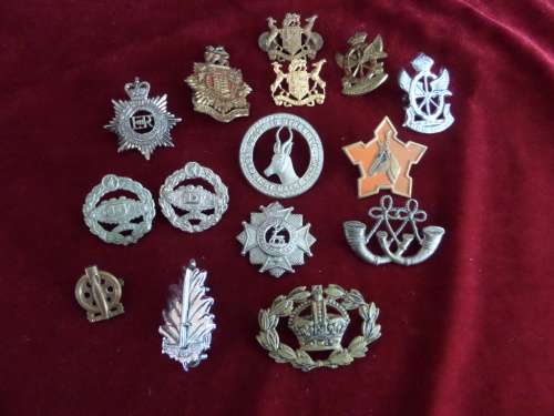 Lot of 15 Milatary Badges