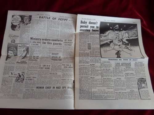 Daily Mirror Thusday 5 November 1942 Newspaper Rommel routed Huns Fleeing in Disorder
