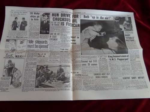 Daily Mirror Thusday 5 November 1942 Newspaper Rommel routed Huns Fleeing in Disorder