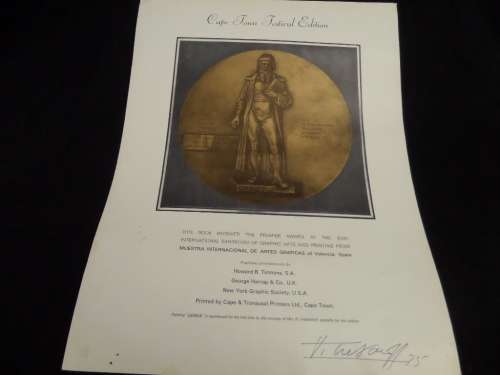 Vladimir Griegorvich Tretchikoff 1913-2006 Print Signed Portrait of Lenka Red Jacket 1975