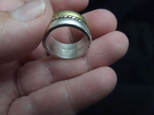 Mexico Silver 925 TD101 Couple Spinning Ring 10.6 grams (dim 18mm)