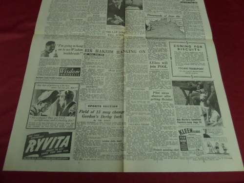 WW 2 Daily Express Newspaper Thursday 11 June 1942 Good condition
