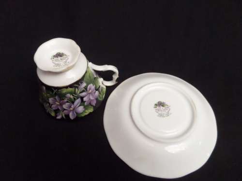 Royal Albert Provincial Flowers Purple Violet Duo 1975