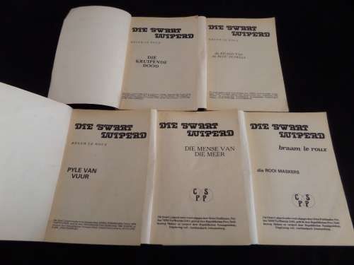 Die Swart Luiperd Boekies No 4-5-6--8-9 Braam Le Roux Good Condition