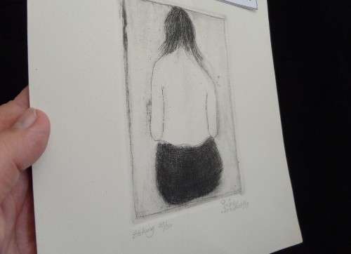 "Belgium Nude" Etching 33/50 Pieter van der Westhuizen 1931-2008 not framed