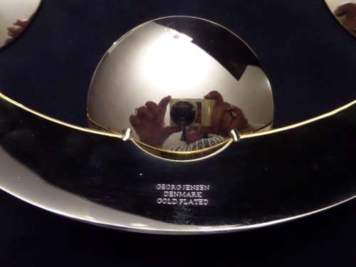 Georg Jensen Denmark Gold Plated Candle Stand